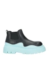 Bottega Veneta Tire Leather Chelsea Boots In Black