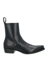 Bottega Veneta Pointed-toe Leather Boots In Black