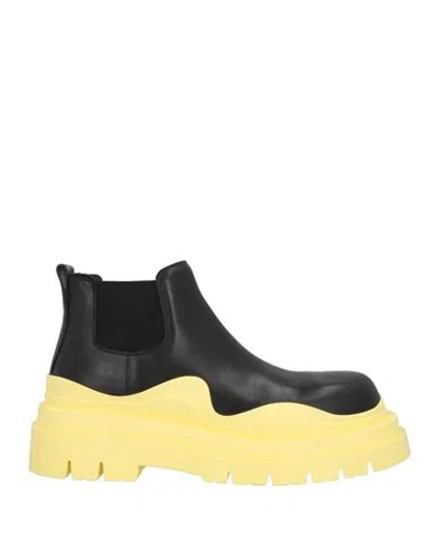 Bottega Veneta Man Ankle Boots Black Size 9 Leather, Textile Fibers