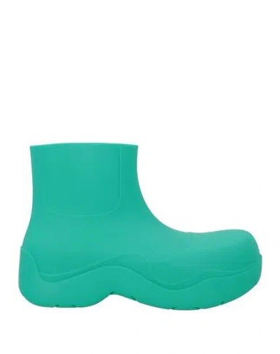 Bottega Veneta Man Ankle Boots Emerald Green Size 10 Rubber