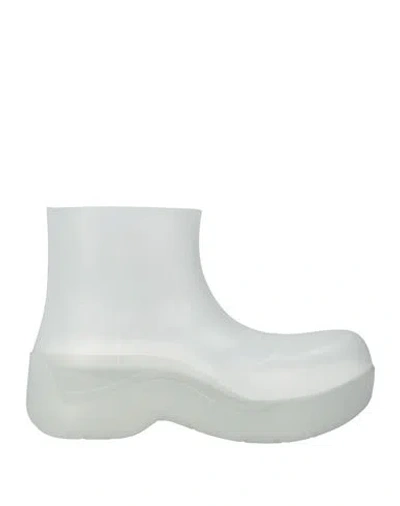 Bottega Veneta Man Ankle Boots Transparent Size 7 Rubber In White