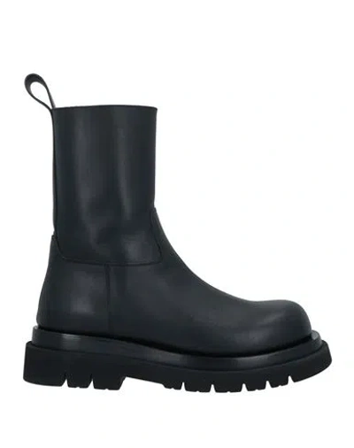 Bottega Veneta Man Boot Black Size 7 Leather