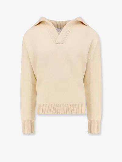 Bottega Veneta Man  Man Beige Knitwear In Cream