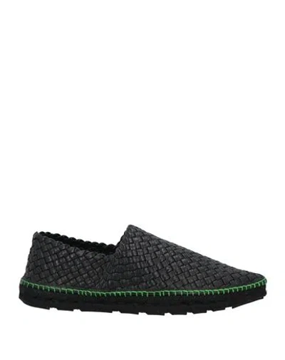 Bottega Veneta Intrecciato Leather Espadrilles In Black