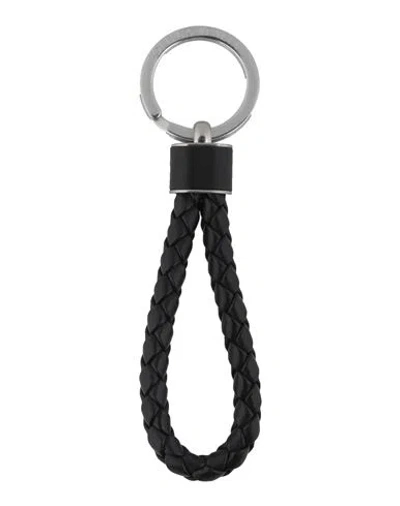 Bottega Veneta Man Key Ring Black Size - Leather In Black