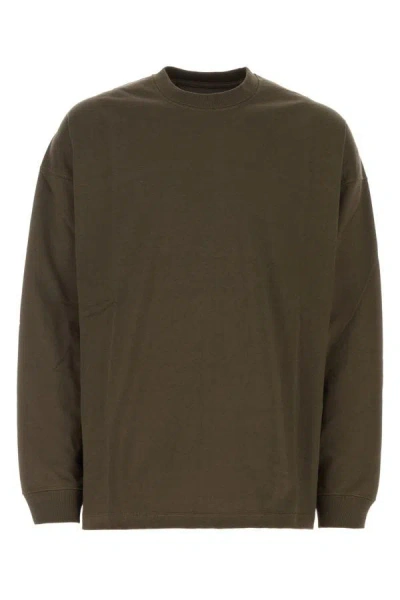 Bottega Veneta Man Olive Green Cotton Oversize T-shirt