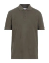 Bottega Veneta Man Polo Shirt Military Green Size Xl Cotton