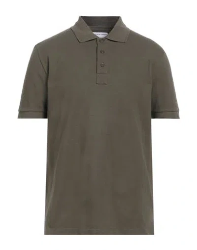 Bottega Veneta Man Polo Shirt Military Green Size Xl Cotton