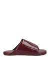 Bottega Veneta Man Sandals Burgundy Size 8 Leather In Merlot