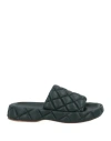 Bottega Veneta Man Sandals Dark Green Size 9 Lambskin