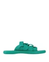 Bottega Veneta Man Sandals Emerald Green Size 9 Textile Fibers
