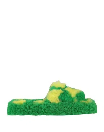 Bottega Veneta Man Sandals Green Size 9 Shearling