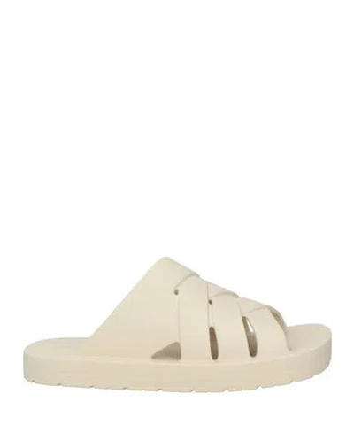 Bottega Veneta Off-white Slip-on Sandals In Beige