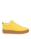 Bottega Veneta Man Sneakers Yellow Size 9 Soft Leather, Textile Fibers