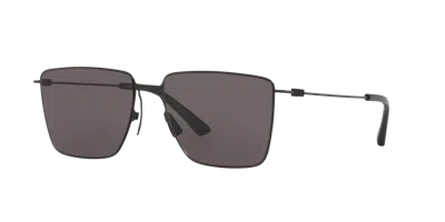 Bottega Veneta Ultrathin Metal Rectangular Sunglasses In Grey