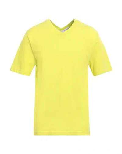 Bottega Veneta Man T-shirt Acid Green Size L Cotton In Yellow