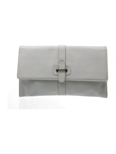 Pre-owned Bottega Veneta Marco Polo Clutch Vintage In Neutral