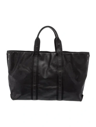 Pre-owned Bottega Veneta Marco Polo Tote In Black
