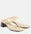 Bottega Veneta Marella Leather Thong Slide Sandals In Yellow