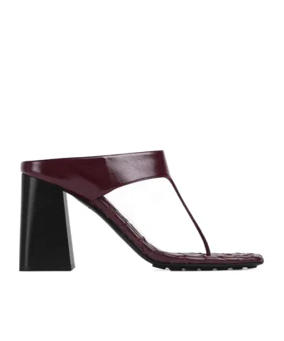 Bottega Veneta Marella High-heeled Sandals In Dark Barolo