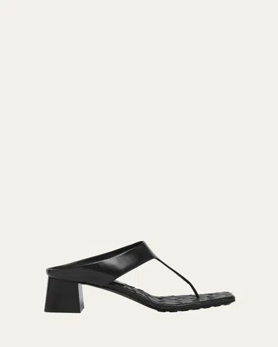 BOTTEGA VENETA MARELLA LEATHER THONG SLIDE SANDALS