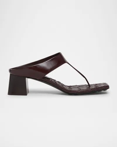 BOTTEGA VENETA MARELLA LEATHER THONG SLIDE SANDALS