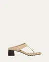 Bottega Veneta Marella Leather Thong Slide Sandals In Light Butterscotch