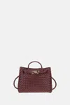 Bottega Veneta Medium Andiamo Bag In Burgundy