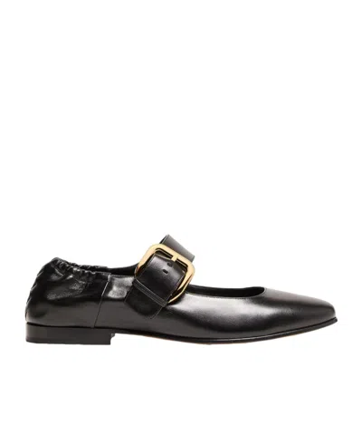 Bottega Veneta Astaire Mary-jane Ballerina Shoes In Black