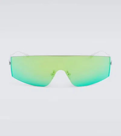 Bottega Veneta Mask Flat-top Sunglasses In Blue