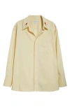 Bottega Veneta Cream Shirt In Cotton And Silk In 7098 Parchment