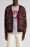 Bottega Veneta Tchsticks Motif Cotton-blend Cardigan In Brown