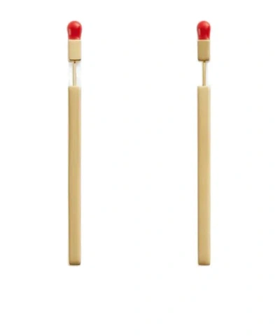 Bottega Veneta Matchstick Earrings In Syrup