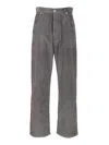 Bottega Veneta Matt Cotton Corduroy Wide Leg Trousers Grey In Multi