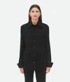 Bottega Veneta Chemise En Jersey De Viscose Fluide Mate In Black