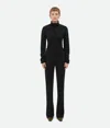 Bottega Veneta Matt Viscose Jersey Flared Trousers In Black
