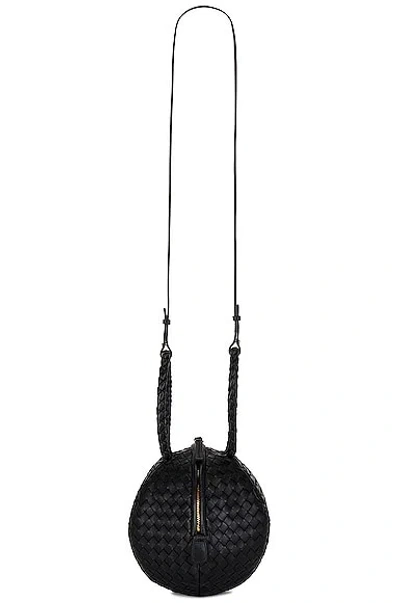 Bottega Veneta Mava Top Handle Bag In Black & Muse Brass