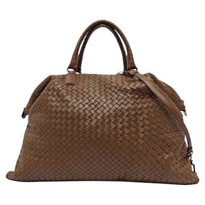 Pre-owned Bottega Veneta Maxi Convertible Tote Dark Chocolate Brown Leather 50cm