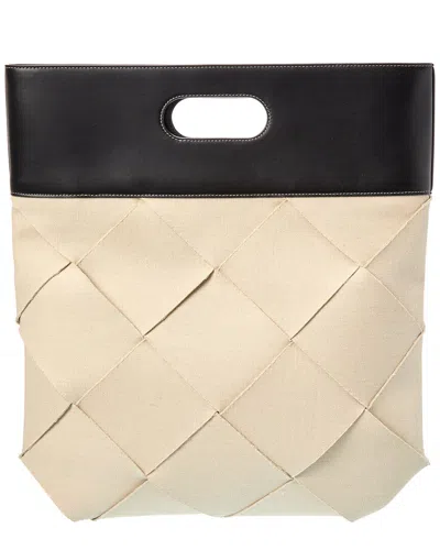 Bottega Veneta Maxi Intrecciato Canvas & Leather Tote