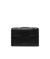 Bottega Veneta Maxi Intrecciato Card Case In Black