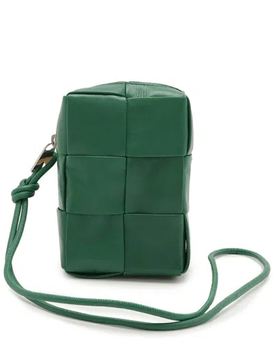 Bottega Veneta Maxi Intrecciato Cassette Shoulder Bag (authentic Pre-loved) In Green