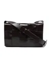 Bottega Veneta Maxi Intrecciato Messenger Bag In Black