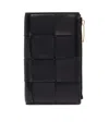 Bottega Veneta Medium Cassette Zipper Purse In Black