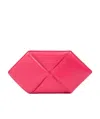Bottega Veneta Maxi Intrecciato Zipped Clutch In Red