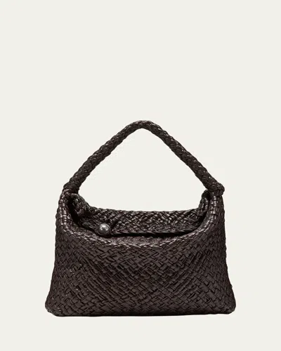 Bottega Veneta Maxi Intreccio Leather Shoulder Bag In Fondant