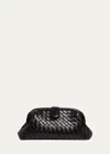 Bottega Veneta Maxi Lauren Clutch Bag In 1019 Black-m Bras