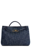 Bottega Veneta Medium Andiamo Denim Shoulder Bag