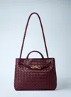 Bottega Veneta Womens Andiamo Medium Leather Top-handle Bag 2273-baro-m Brass-baro