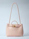Bottega Veneta Womens Cameo-m Br-cameo Andiamo Medium Leather Top-handle Bag In Pink