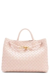 Bottega Veneta Womens Cameo-m Br-cameo Andiamo Medium Leather Top-handle Bag In Cameo Brass